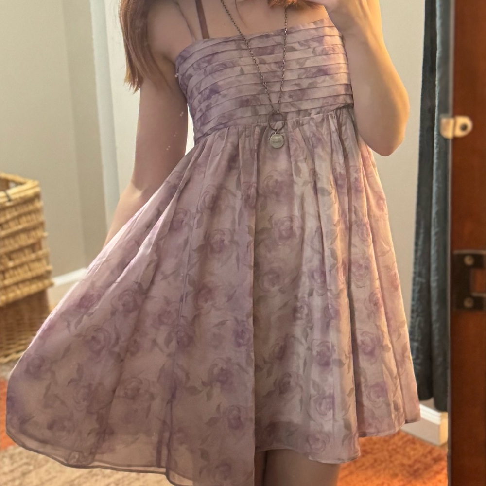 Women’s purple floral dress